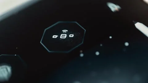 Connected node icon glows beneath approaching fingertip Video stock 344107012