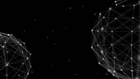 Connected with Node lines Abstract Hexagon Geometric Surface Loop Video stock 115061778