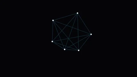 Connected Nodes Loading Screen Perfect Loop Stock Footage 340925866