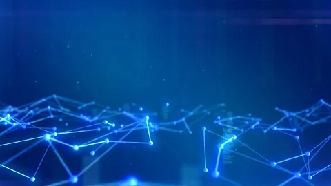 Connected nodes. Nodes that communicate  with each other. Stock Footage 73377827