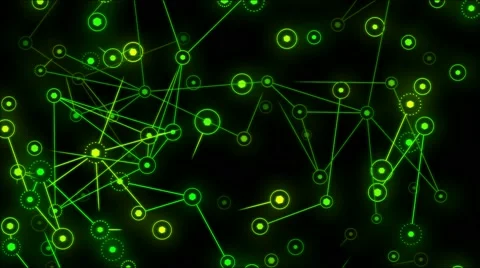 Connected Objects, Information Exchange Animation - Loop Green Stock Footage 68521323
