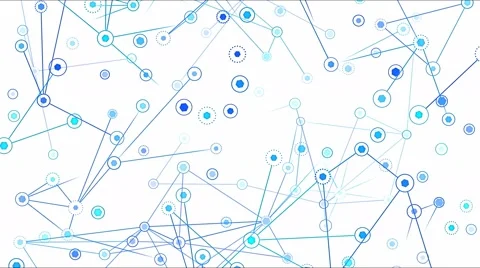 Connected Objects, Information Exchange Animation - Loop Blue Stock Footage 68550861