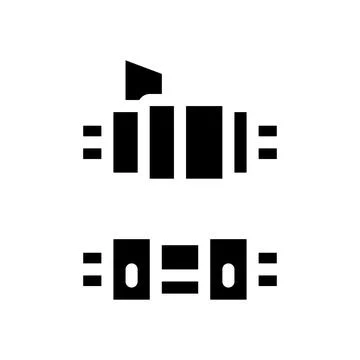 Connected optical fiber icon vector glyph illustration Stock Illustration