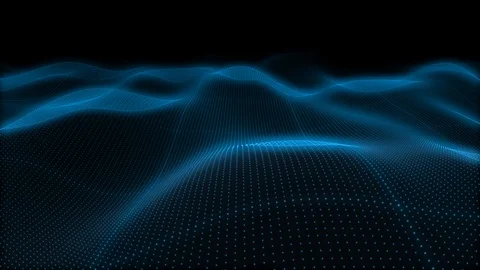 Connected Particles of Data Dynamic Wave 库存影片 124087623