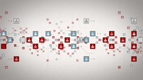 Connected People Color Track Stock-Footage 47470357