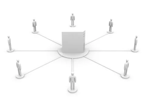 Connected people Stock Illustration