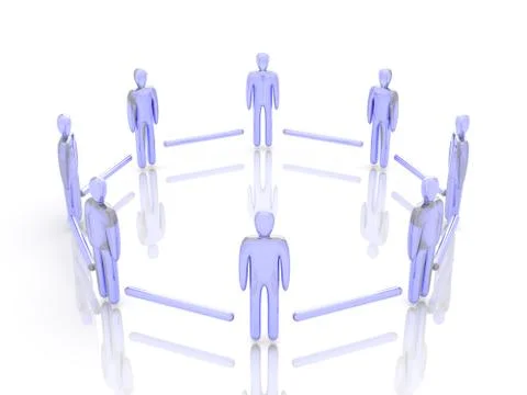 Connected people Stock Illustration