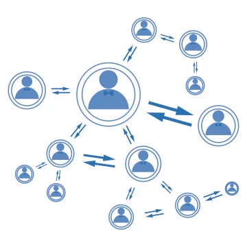 Connected people Stock Illustration