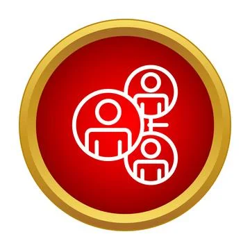 Connected people outlines forming a network icon 스톡 일러스트