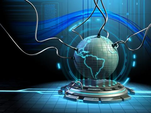 Connected planet Stockillustratie