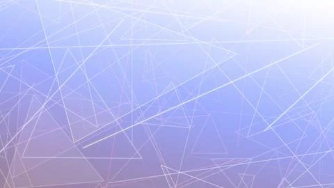 Connected polygon lines and triangles in cool violet hues form a sleek tech.. Illustrazione stock
