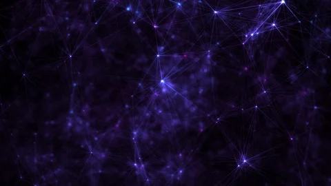 Connected polygon systems in neuronal network abstract background Vidéo 129476978