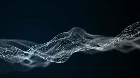 Connected polygons in a geometric background. Cybernetic particles connection. Stock Footage 155592572