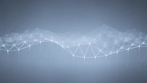 Connected polygons white plexus background seamless loop 3D render animation Stock Footage 165258174