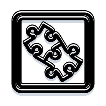 Connected puzzle pieces combining and solving problems Illustrazione stock