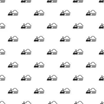 Connected smart car cloud technology seamless pattern Stockillustratie
