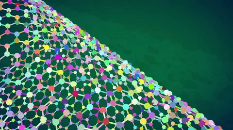 Connected Spheres Hexagon Loop Full HD 3d Stock Footage 62270279