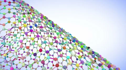 Connected Spheres Hexagon Loop Full HD 3d Stock Footage 62270868