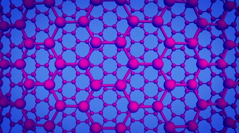 Connected Spheres Hexagon Loop Full HD 3d Stock Footage 62271344