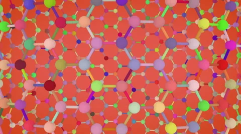 Connected Spheres Hexagon Loop Full HD 3d 動画素材 62271451