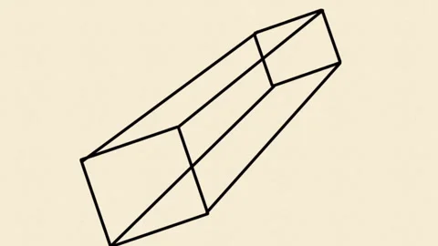 Connected squares simple animation with rotations. Vidéo 242344080