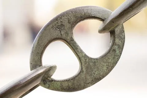 Connected steel chain Stock Photos