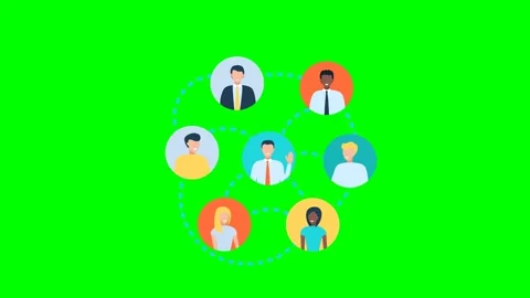 Connected symbols for digital, interactive, communicative. Social media network Stock Footage 276327505