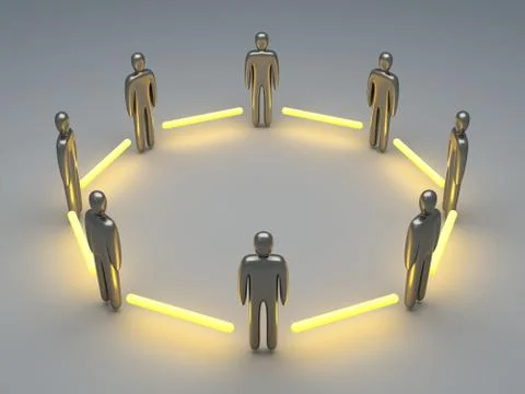 Connected team.. Stock Illustration