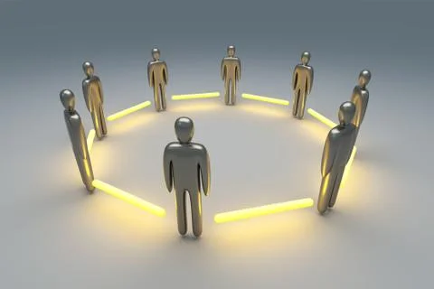 Connected team.. Stock Illustration
