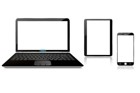 Connected technology white screen Stock Illustration