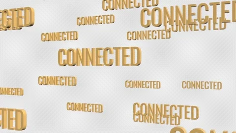 CONNECTED Text Animation. Stock Footage 315883823