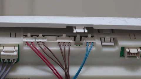 Connected wires to the control unit Stock Footage 278576051