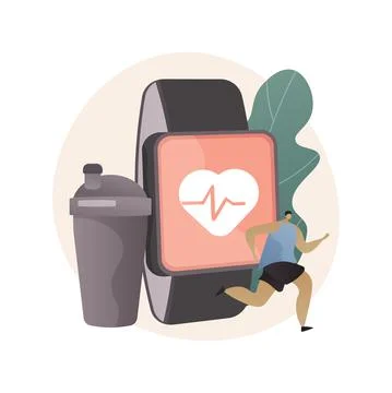 Connected workout abstract concept vector illustration. イラスト素材