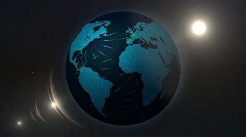 Connected World animation NTSC Stock Footage 47478420