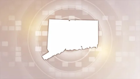 Connecticut Animated Map 스톡 동영상 275817033