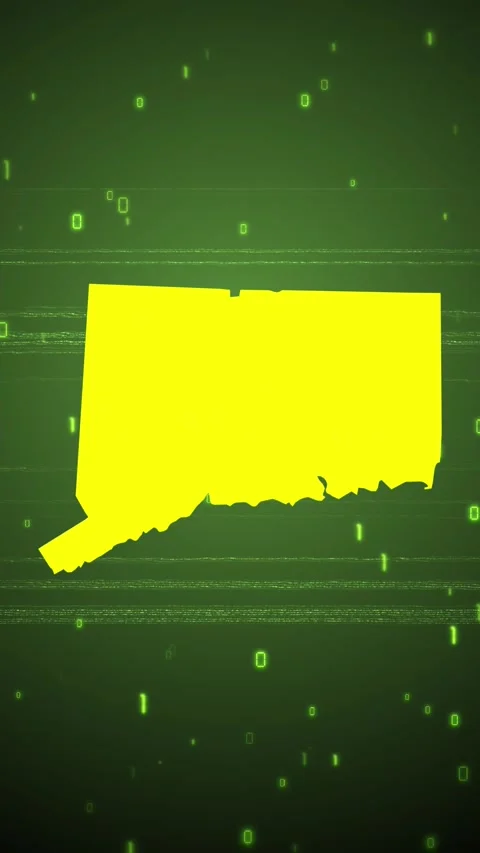 Connecticut Digital Map Intro Stock Footage 259017838
