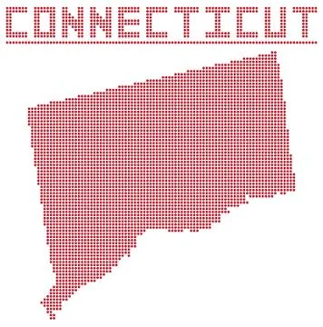 Connecticut Dot Map Stock Illustration
