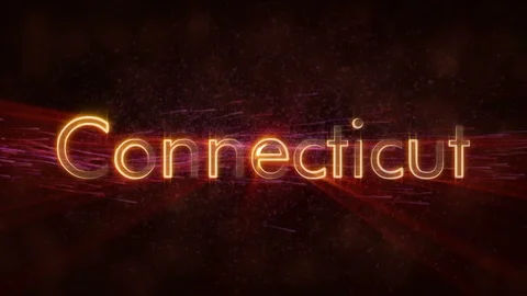 Connecticut - Shiny looping state name text animation Stock Footage 99574232