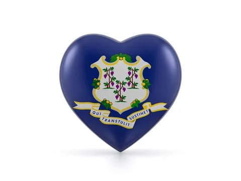 Connecticut state heart flag Stock Illustration