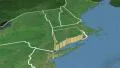 Connecticut state (USA) extruded. Satellite map. 4k or 4k+ Resolution