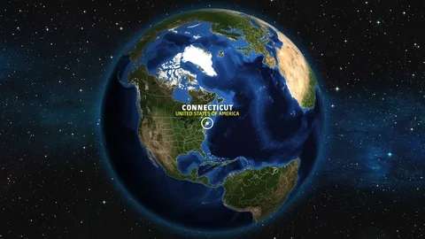 CONNECTICUT - USA Map Zoom Stock Footage 88013733