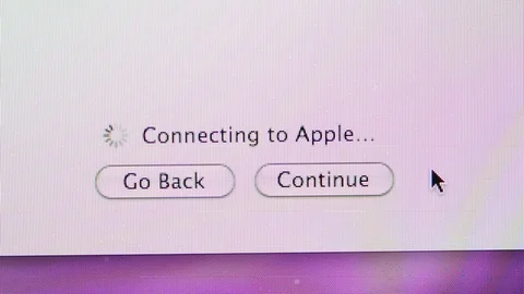 Connecting to Apple message and go back and continue buttons Stock Footage 103878100
