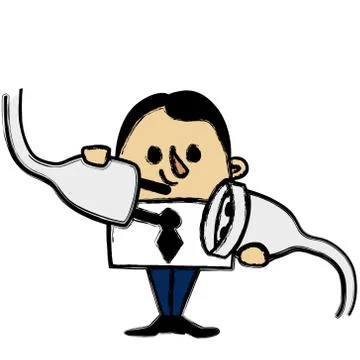 Connecting businessman Stock Illustration