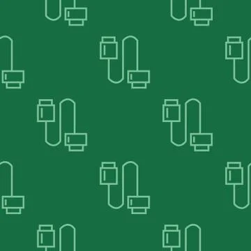 Connecting cable. Abstract seamless background Illustrazione stock