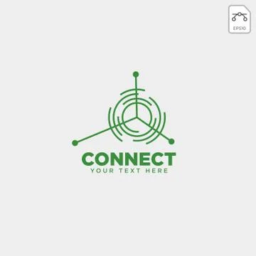 Connecting communication logo template vector illustration icon element Stock Illustration