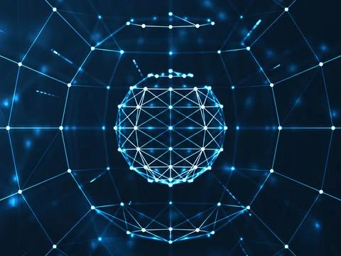 Connecting computer networks to modern cities in the future 스톡 사진