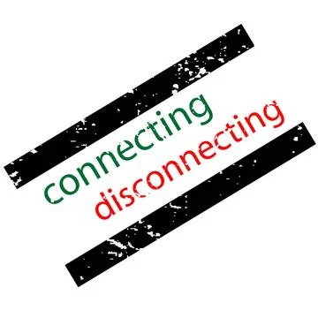 Connecting connecting disconnecting concept, vector stamp Copyright: xZoon... Stock Photos