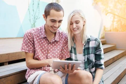 Connecting as a couple Stock Photos