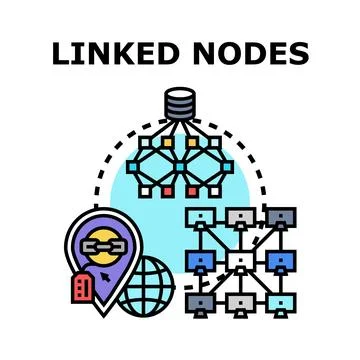 Connecting data nodes across decentralized network architecture 스톡 일러스트