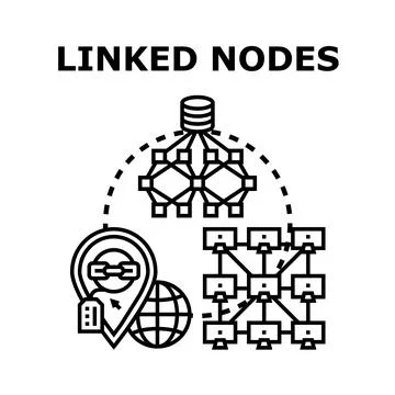 Connecting data nodes across decentralized network architecture 스톡 일러스트